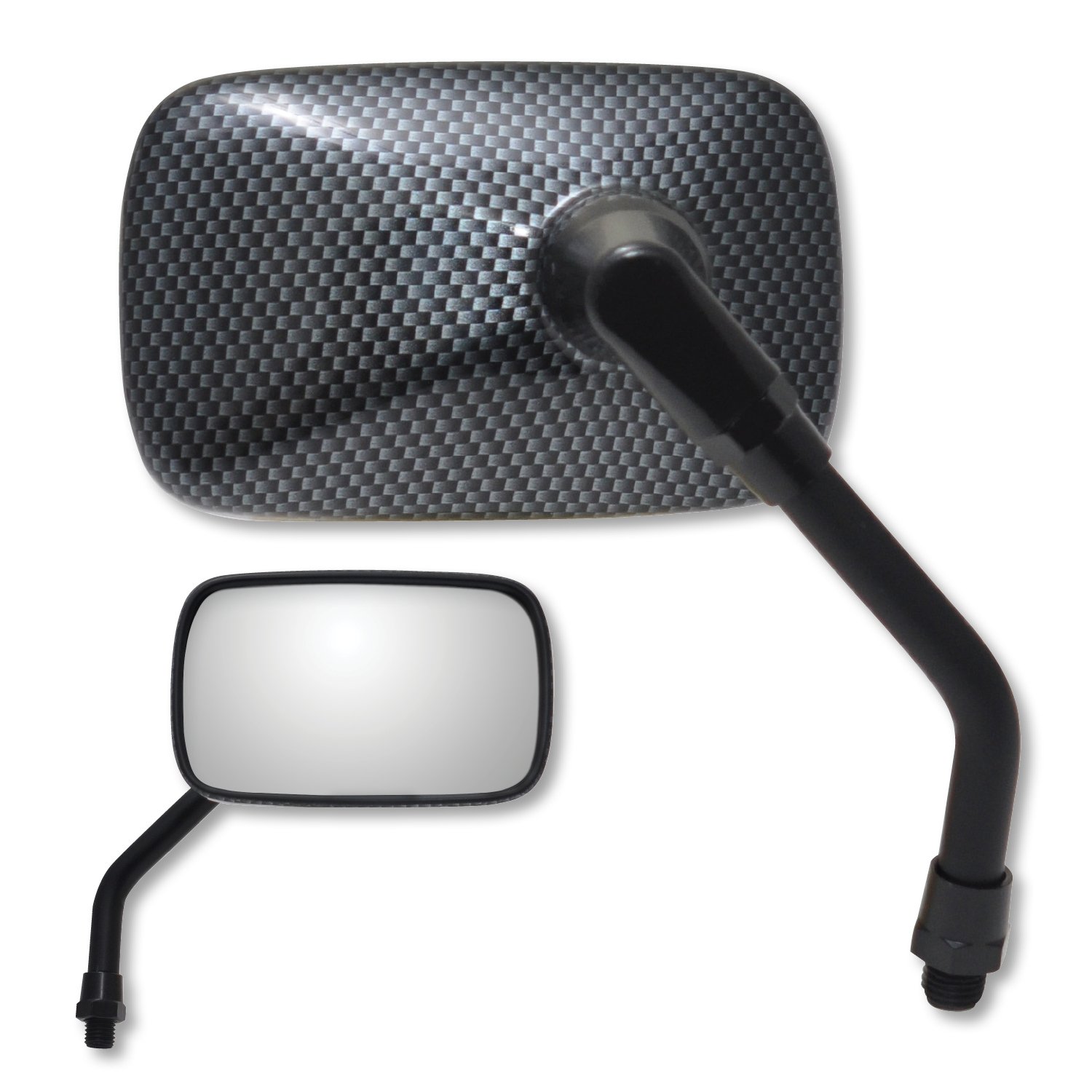 Universal Carbon Fiber Mini Rectangular Mirror for Cars, Motorcycles, Bikes - Lightweight & Durable Side View Mirror Replacement for Enhanced Safety While Driving