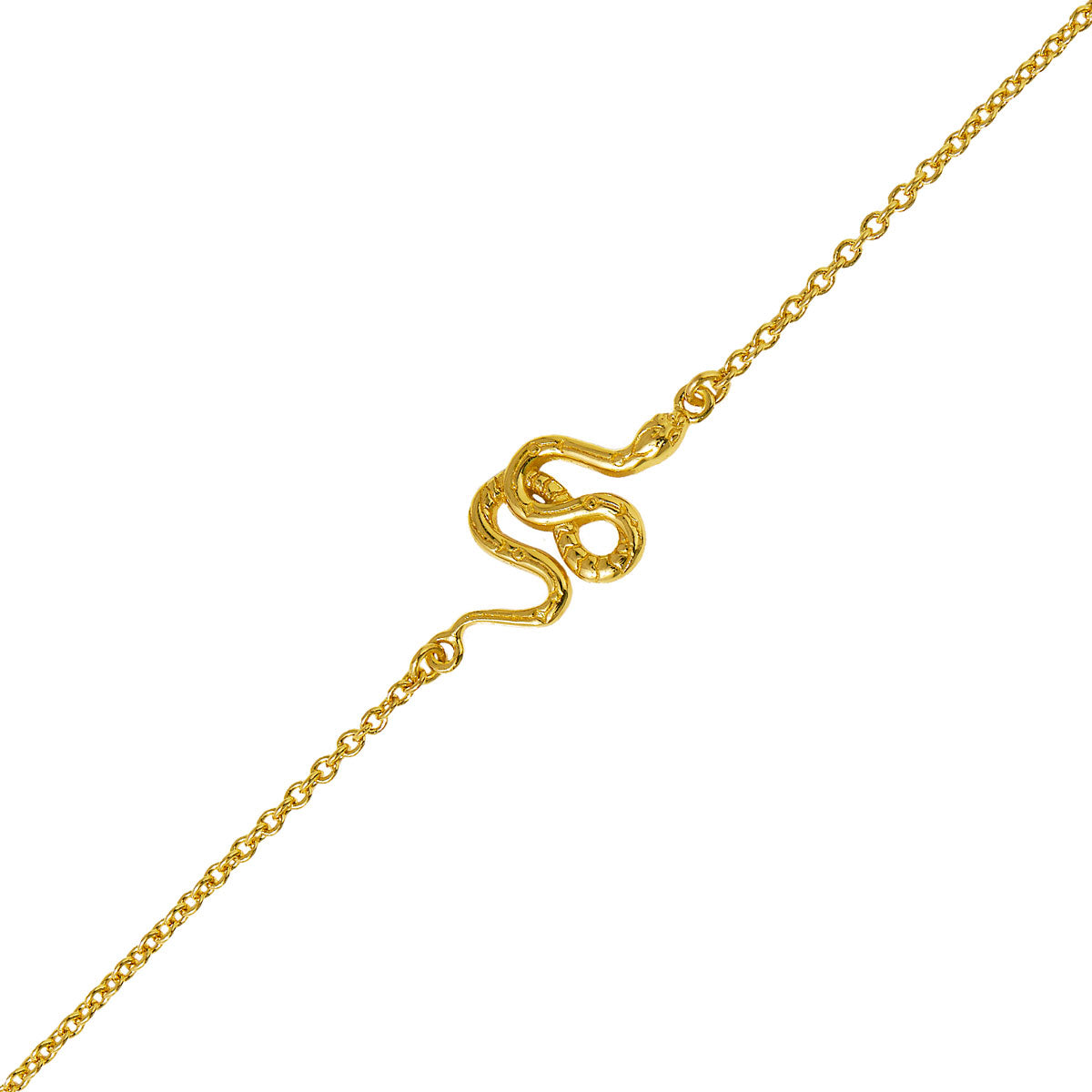 Serpent Seer Bracelet for Women - 14K Gold Plated Snake Charm Bracelet - Boho Chic Jewelry for Everyday Wear & Special Occasions