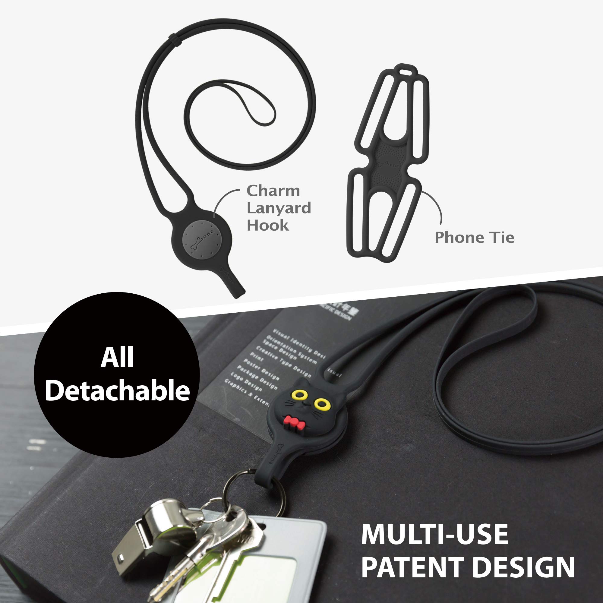 Adjustable Silicone Lanyard Phone Strap - Universal Neck Phone Holder for iPhone, Samsung & Most Smartphones (Red) | Hands-Free Convenience for Work, Travel & Outdoor Activities