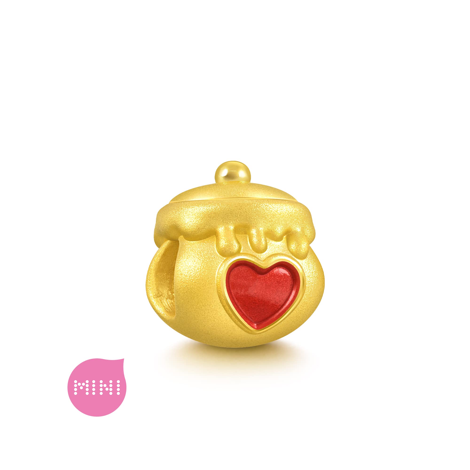 24K Solid Gold Mini Honey Jar Charm Bracelet for Women - 999 Pure Gold Jewelry Gift for Her, Birthday, Anniversary, Valentine's Day