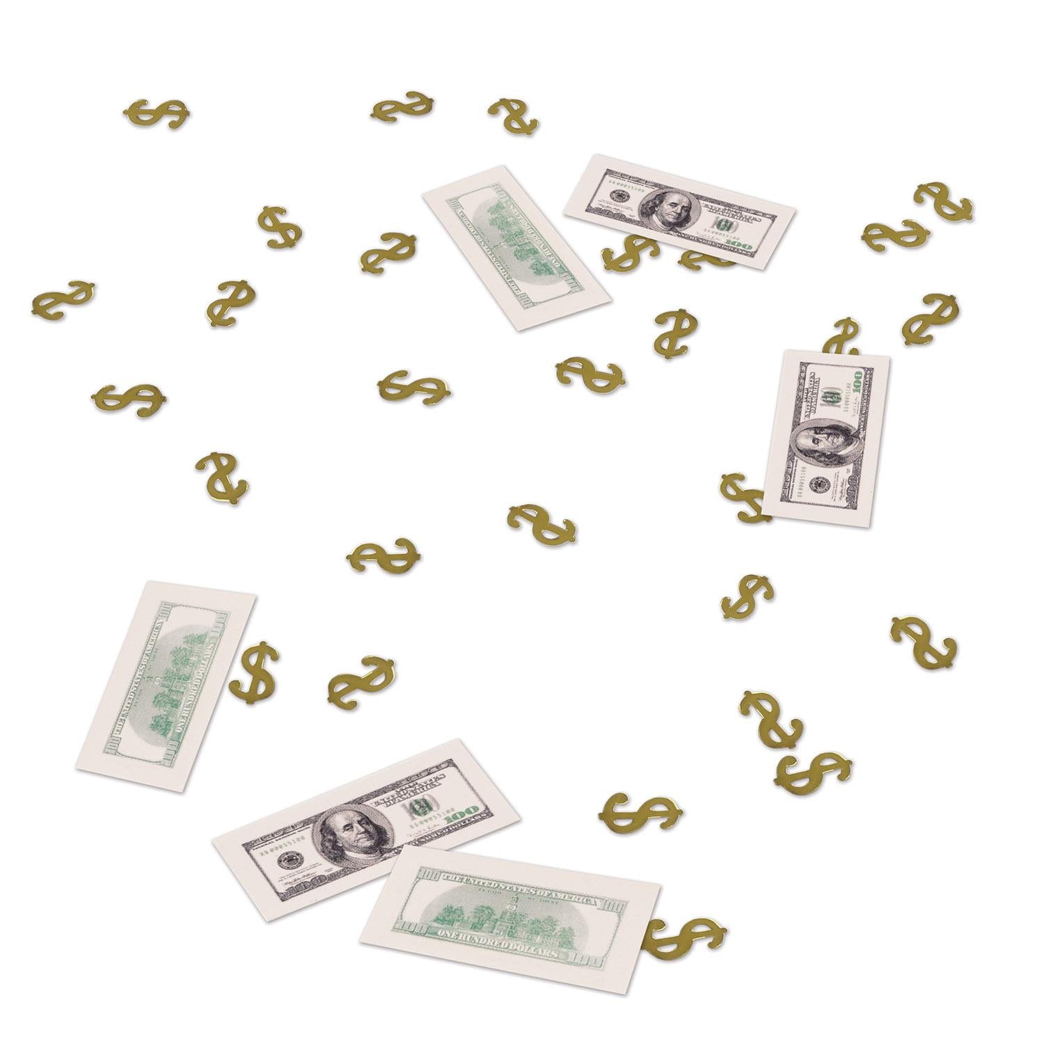 12 Pack Beistle Big Bucks Print Fetti Party Decorations - 0.5 Oz per Package - Perfect for Birthday Parties, Baby Showers, and Celebrations