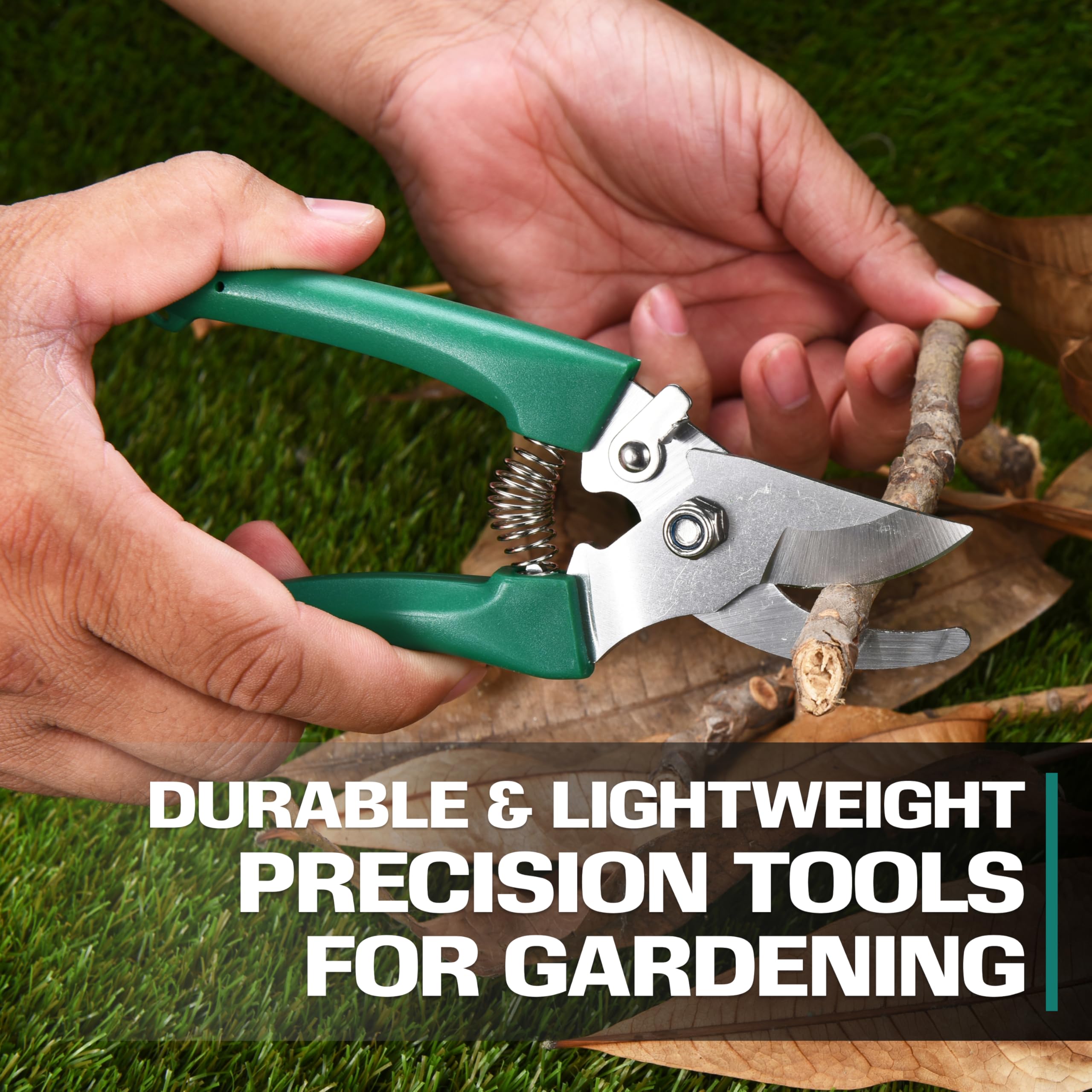 2wayz 5-Piece Garden Tool Set - Durable Stainless Steel Gardening Hand Tools with Portable Storage Box - Perfect for Planting, Weeding & Transplanting - Ideal Gift for Garden Lovers (3x12x7-inch) - Great for Small Gardens, Balcony Plants & Indoor Herb Kits
