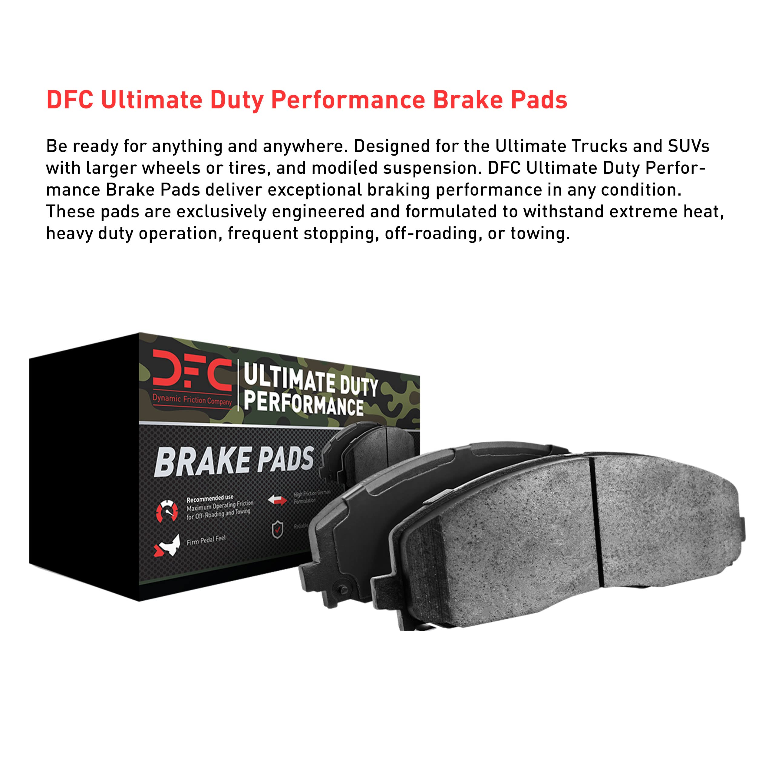 Dynamic Friction Company Front Brake Rotors - Slotted Silver with Ultimate Duty Performance Brake Pads & Hardware (5412-42035) | High-Performance Braking for Trucks, SUVs & Off-Road Vehicles