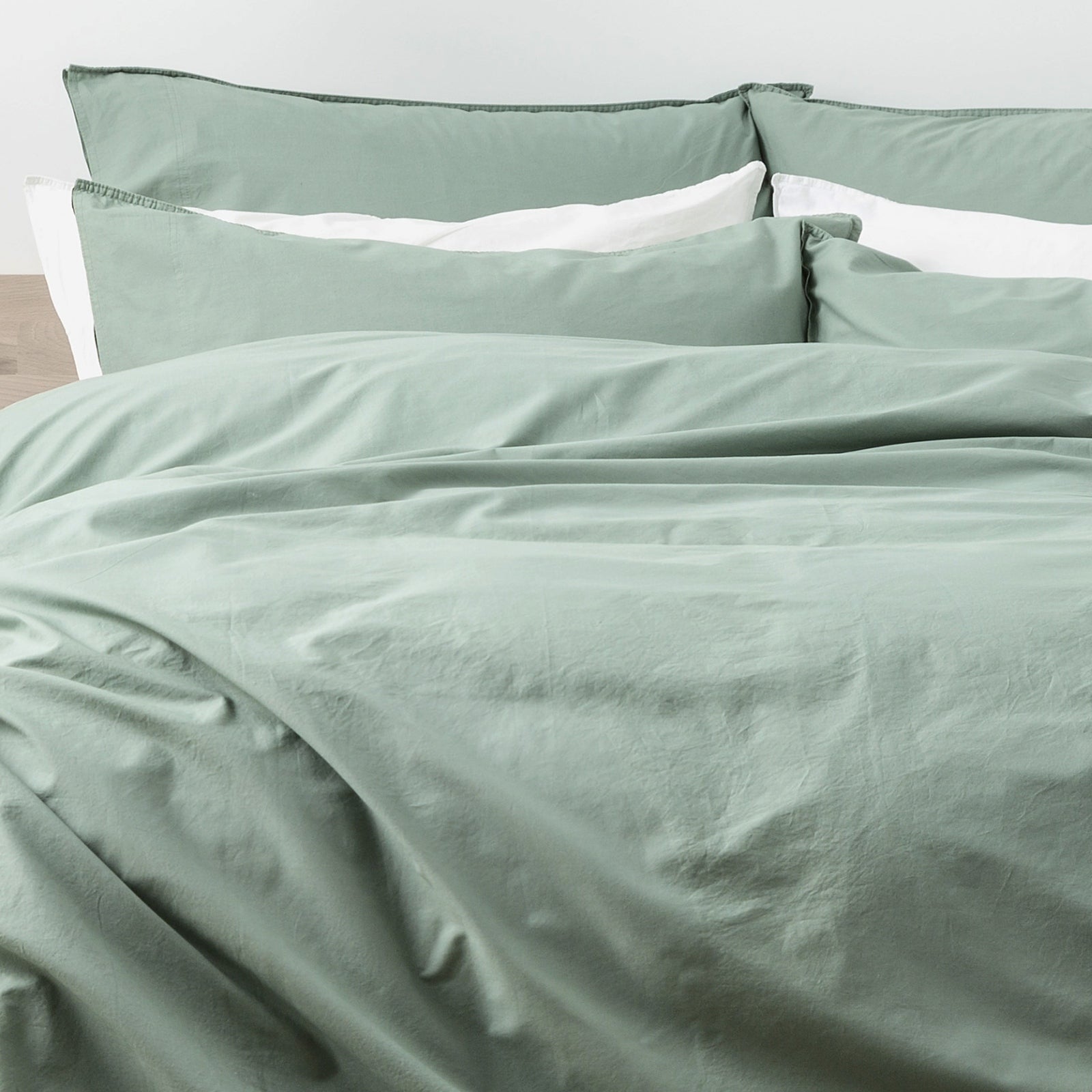 Helena 300 Thread Count Vintage Stone Washed Quilt Cover Set - CACTUS Design by Renee Taylor | Soft Bedding for Cozy Bedrooms & Guest Rooms