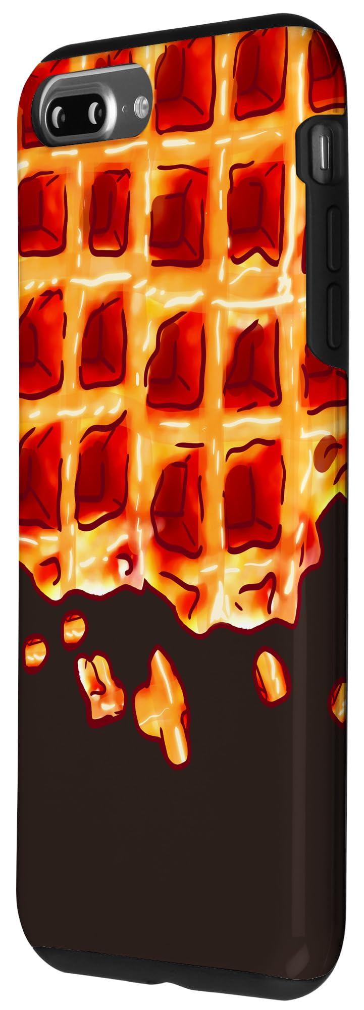 iPhone 7 Plus/8 Plus Case - Belgian Waffle Syrup Design - Perfect Breakfast Food Lover Gift for Waffle Enthusiasts - Great for Brunch, Coffee Shops & Foodie Gifts