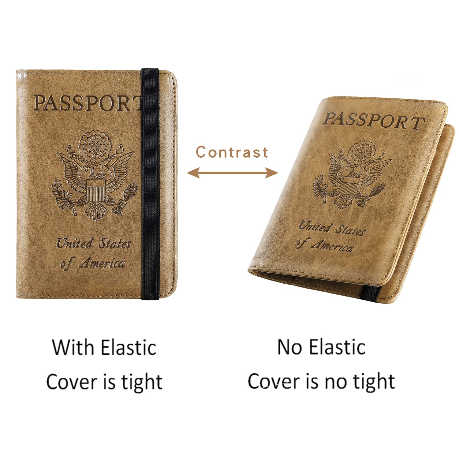 Premium RFID Blocking Leather Passport Holder & Travel Wallet - Secure Card Case for Women & Men (Brown) - Perfect for International Travel, Business Trips & Daily Commute