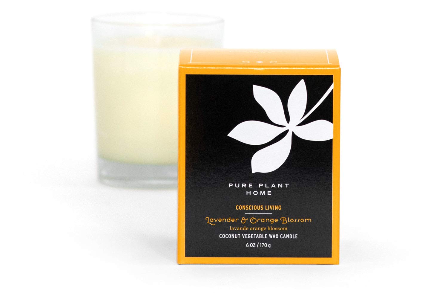 6oz Aromatherapy Candles Gift Set - Coconut Wax with Real Lavender & Orange Blossom Essential Oils | Relaxing Scented Candles for Home, Spa, Yoga & Meditation