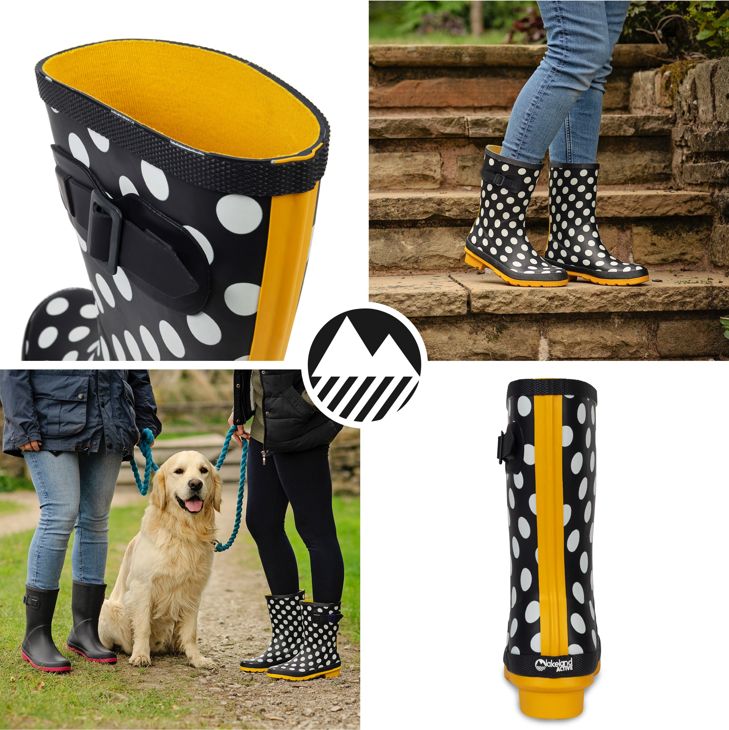 Women's Lyzzick Waterproof Wellington Boots - Comfortable Rain & Garden Boots for Outdoor Activities, Hiking & Farming