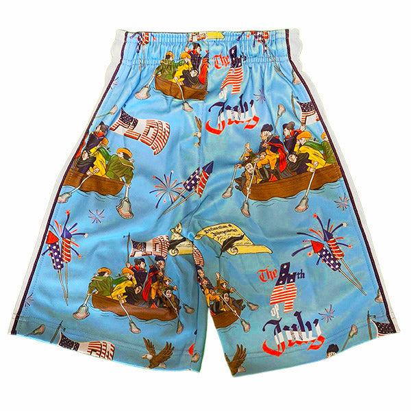 Men's Patriotic July 4th American Flag Print Swim Trunks - Quick Dry Beach Shorts for Summer Pool Party & BBQ Outdoor Activities
