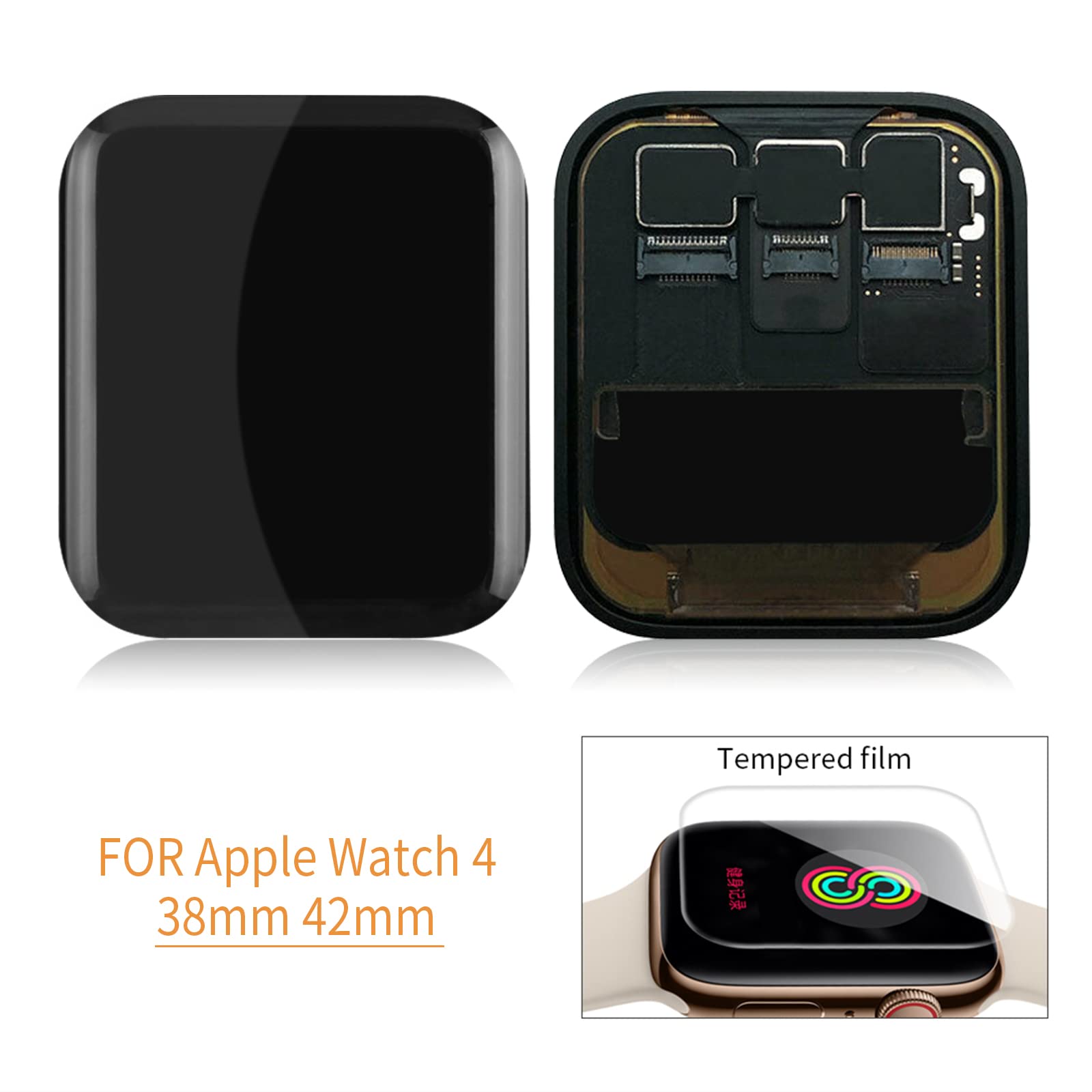 Apple Watch Series 4 LCD Screen Replacement 40mm/44mm Display Touch Digitizer Assembly - Repair Kit with Screen Protector & Tools (Compatible with Apple Watch 4) - Perfect for DIY Fixes, Home Repairs, and Watch Restoration Projects