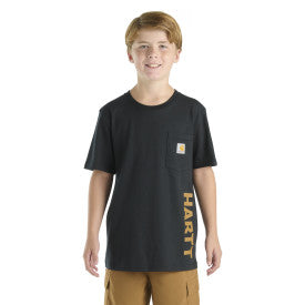 Youth Boys Short Sleeve T-Shirt - Caviar Black | Comfortable Cotton Tee for School, Play & Everyday Wear