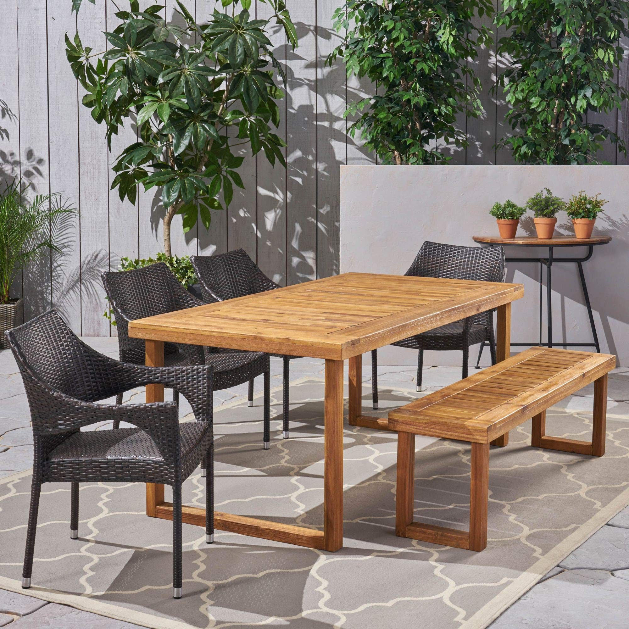 9-Piece Sandblast Gray Outdoor Patio Dining Set with Gray Cushions - Expandable Contemporary Furniture for Backyard, Garden & Poolside Entertaining