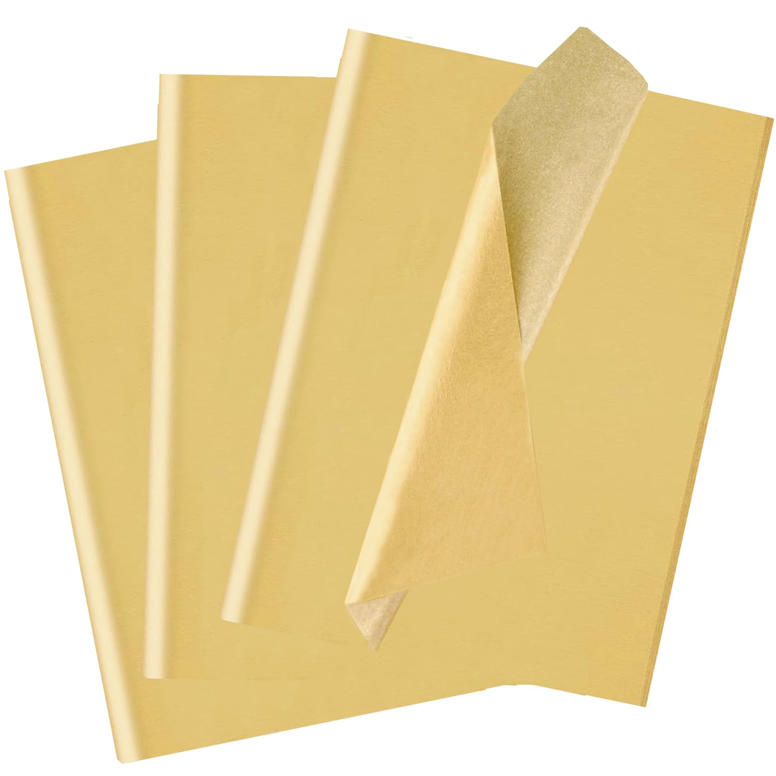 80 Sheets Gold Tissue Paper Bulk - 14 x 20 Inch Premium Gift Wrapping Paper for Birthday, Wedding, Halloween - Perfect for DIY Crafts, Gift Bags & Party Decorations