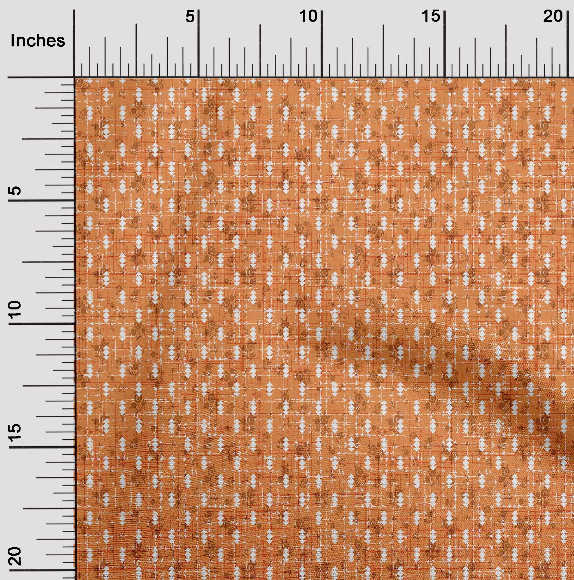 oneOone Polyester Spandex Mustard Yellow Floral Printed Fabric - 56 Inch Wide Textured Craft Material for Sewing, Upholstery & DIY Projects | Perfect for Dresses, Curtains & Home Decor