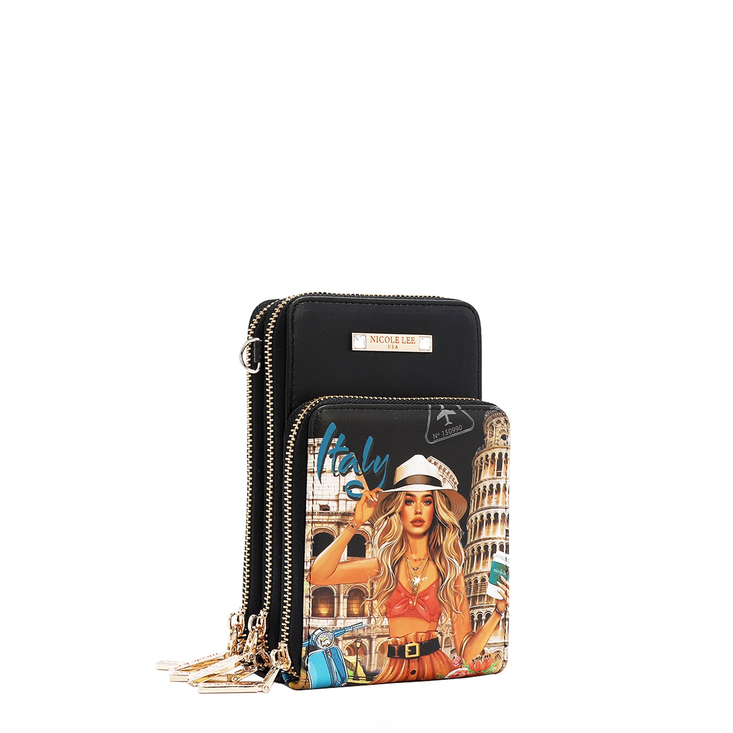 Multi-Zip Crossbody Phone Case - Secure & Stylish for Travel, Shopping, and Everyday Use