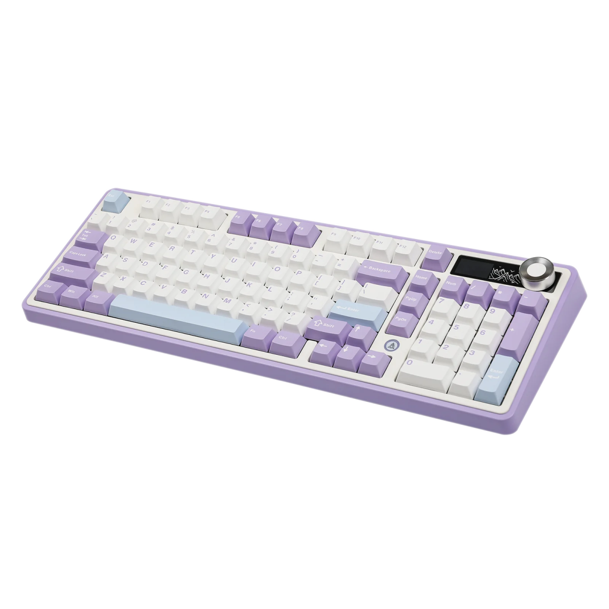 Ajazz AK980 RGB Mechanical Keyboard - Purple, White & Blue - Wired & Wireless with Screen - Maillard Switches - Perfect for Gaming, Typing & Office Work