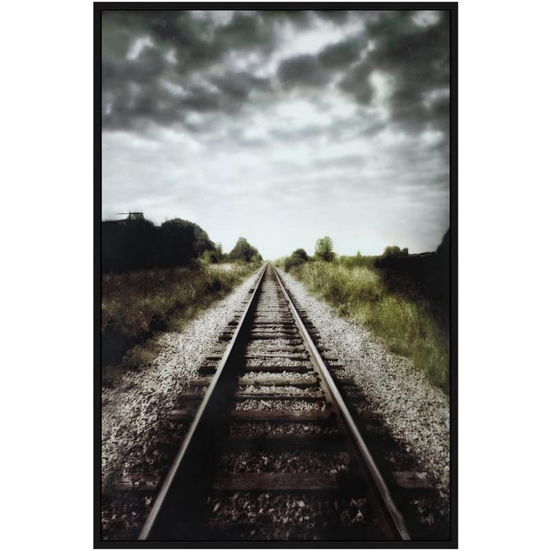 Black Somber Rails Glass Art - Crestview Collection | Elegant Home Decor for Living Room, Office & Gifts