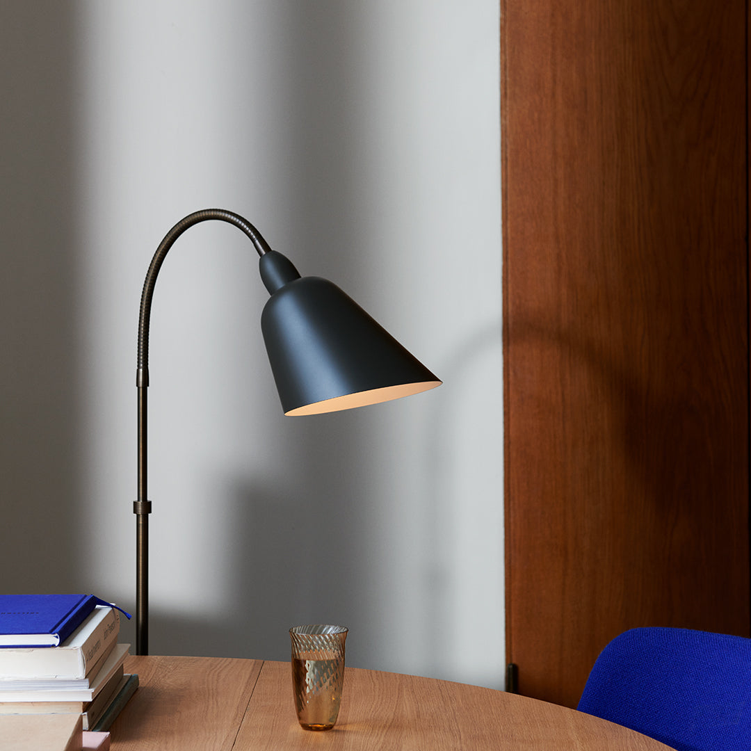 Bellevue AJ7 Modern Floor Lamp for Living Room - Adjustable Height LED Standing Light with Remote Control, Perfect for Bedroom, Office, and Reading Corner