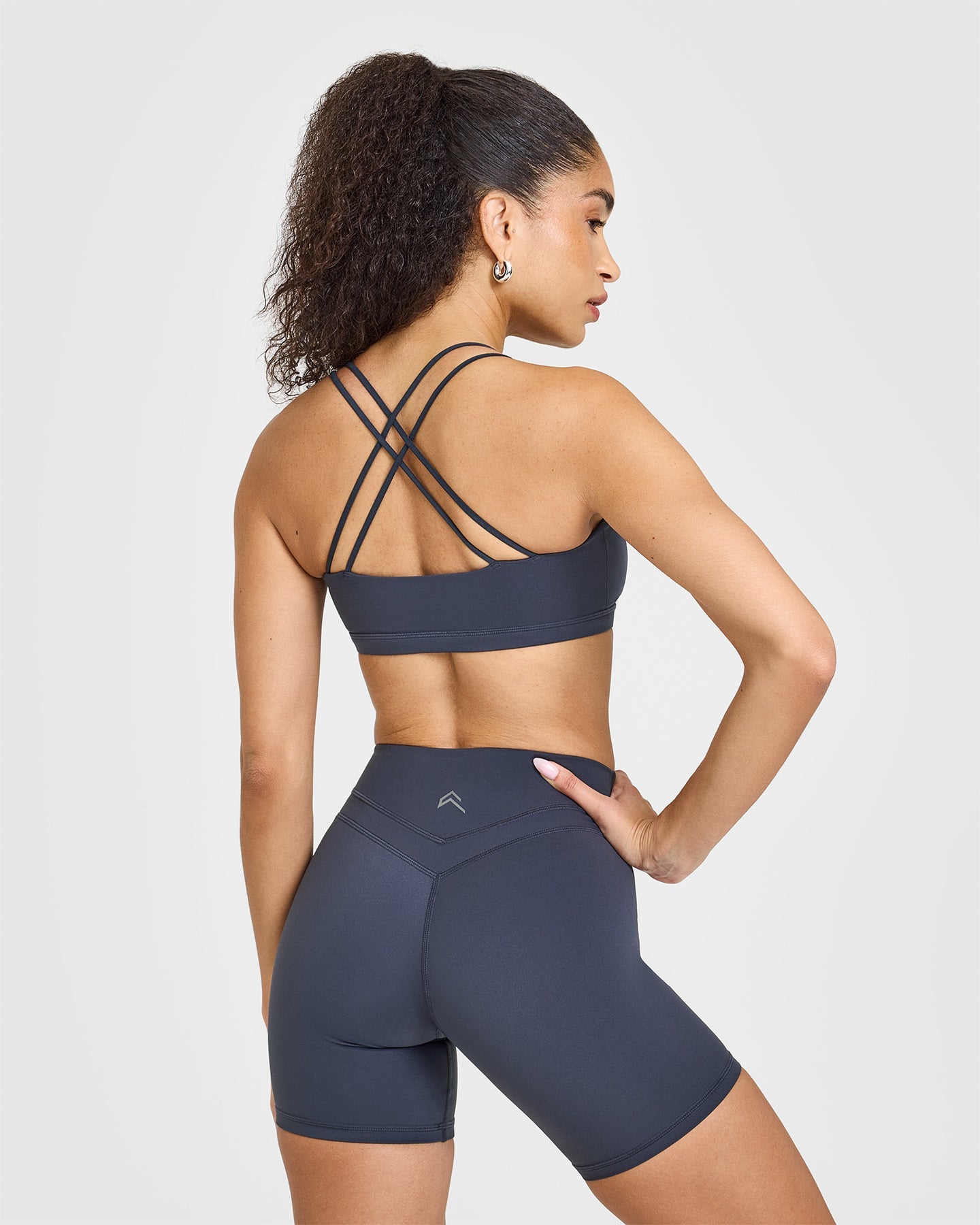 True Blue Everyday Crossover Bralette - Comfortable Wireless Bra for Yoga, Lounge & Sleep | Women's Seamless Soft Stretch Bralette Top