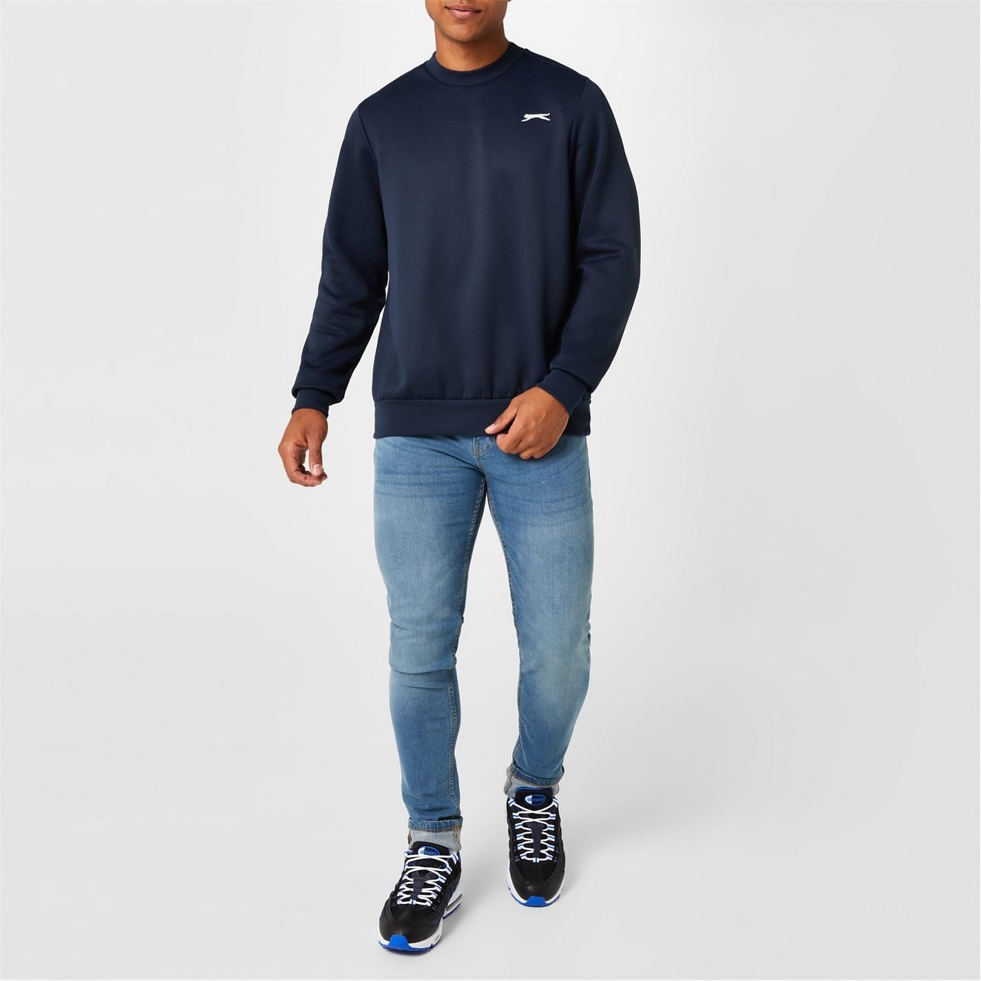 Slazenger Men's Fleece Crew Sweater - Soft & Warm Winter Pullover for Casual Wear, Outdoor Activities & Layering