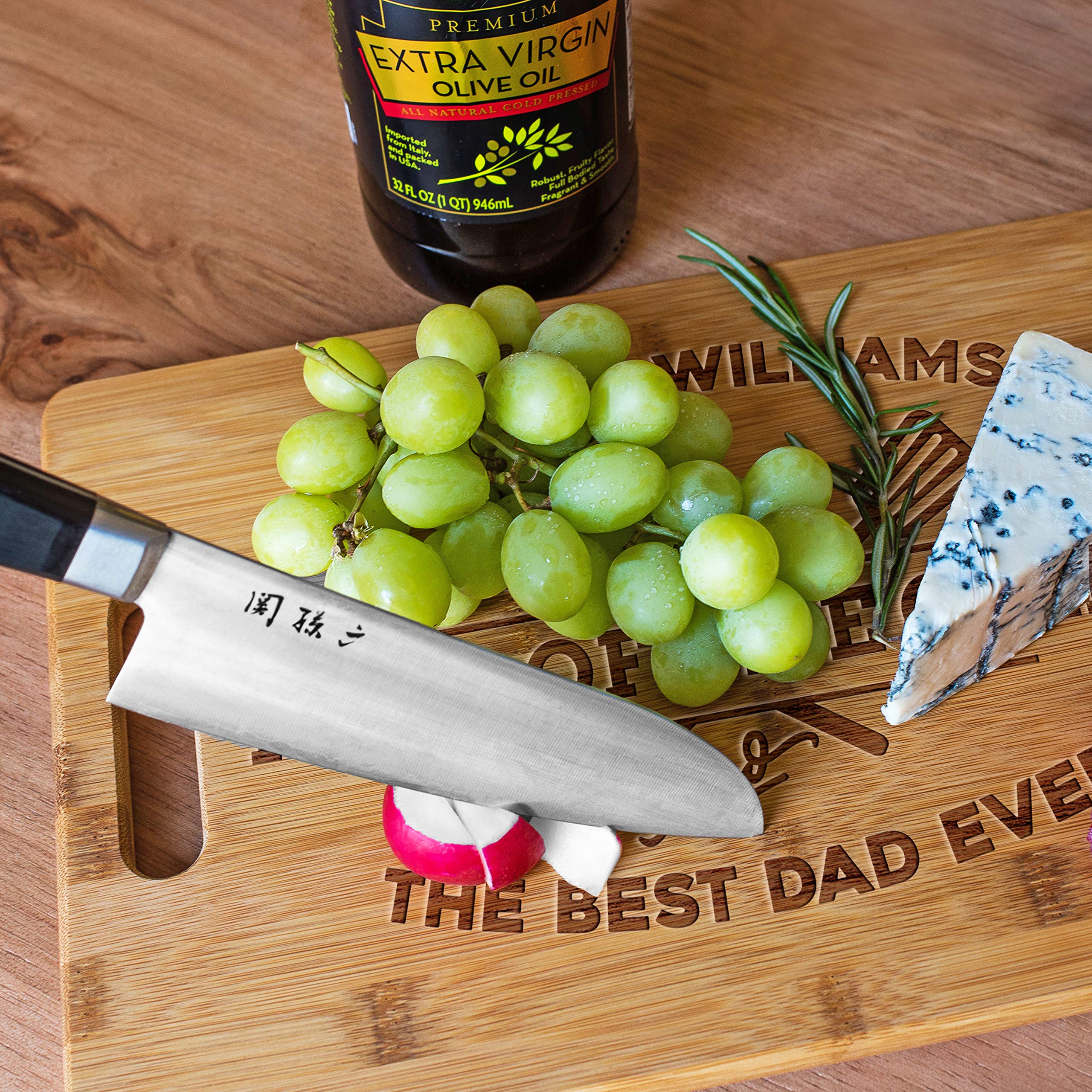 Personalized Bamboo Cutting Board for Dad - Custom Grill Master Gift for Husband, Father - 12 Unique Designs, 6