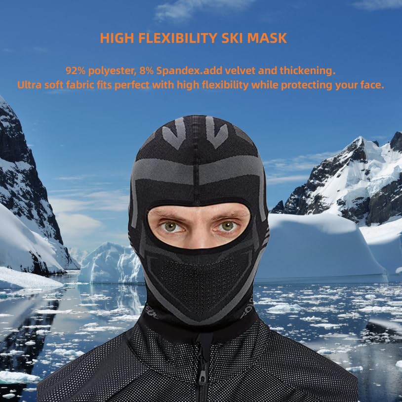 Zsling Ski Mask & Balaclava - Winter Full Face Cover for Men & Women - Cold Weather Gear for Skiing, Snowboarding, Motorcycle Riding & Outdoor Activities - Windproof & Breathable for Extreme Conditions