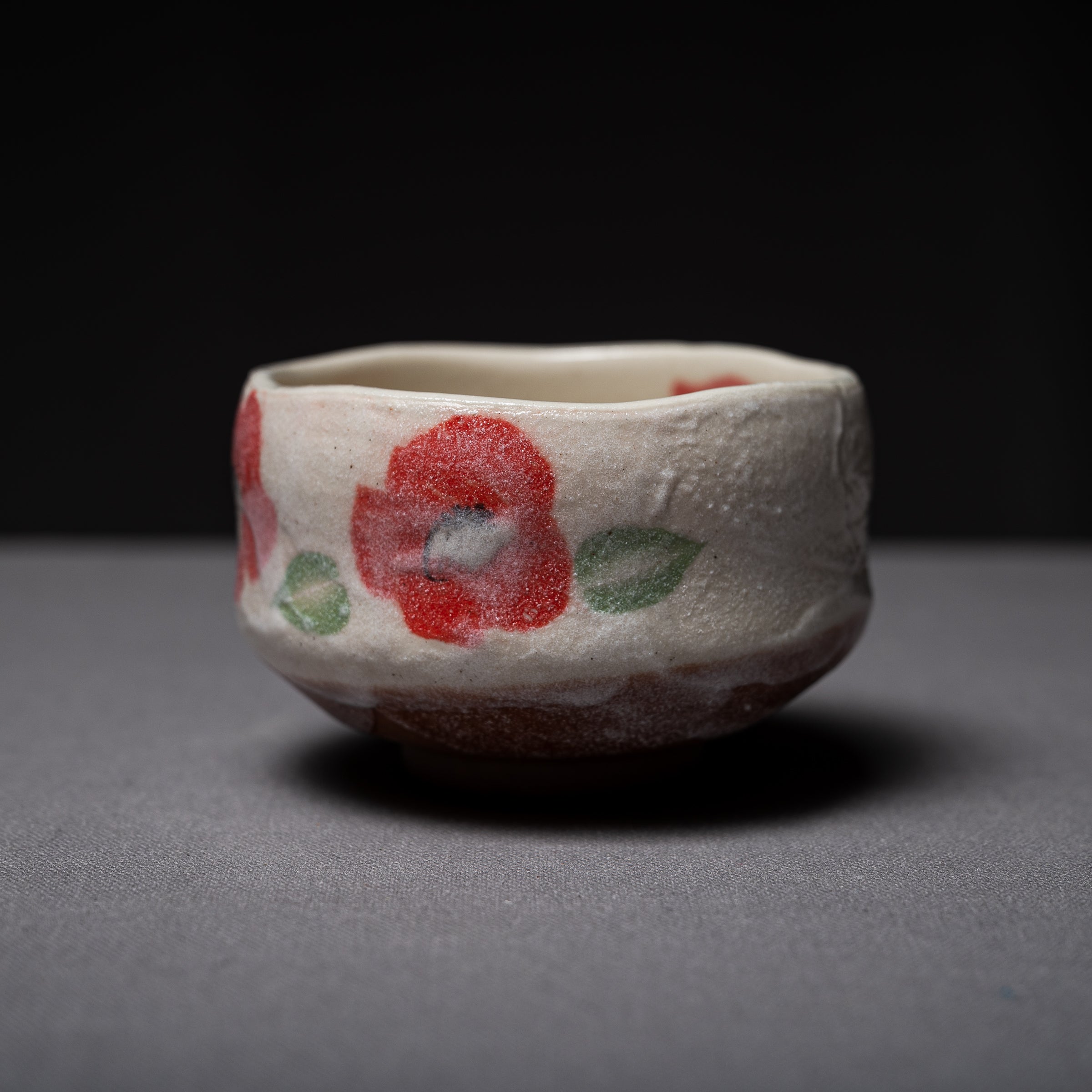 Premium Mini Matcha Bowl - Handcrafted Camellia Design Ceramic Tea Cup for Japanese Tea Ceremony, Home Decor & Zen Meditation | Perfect for Matcha Lovers & Gift Giving