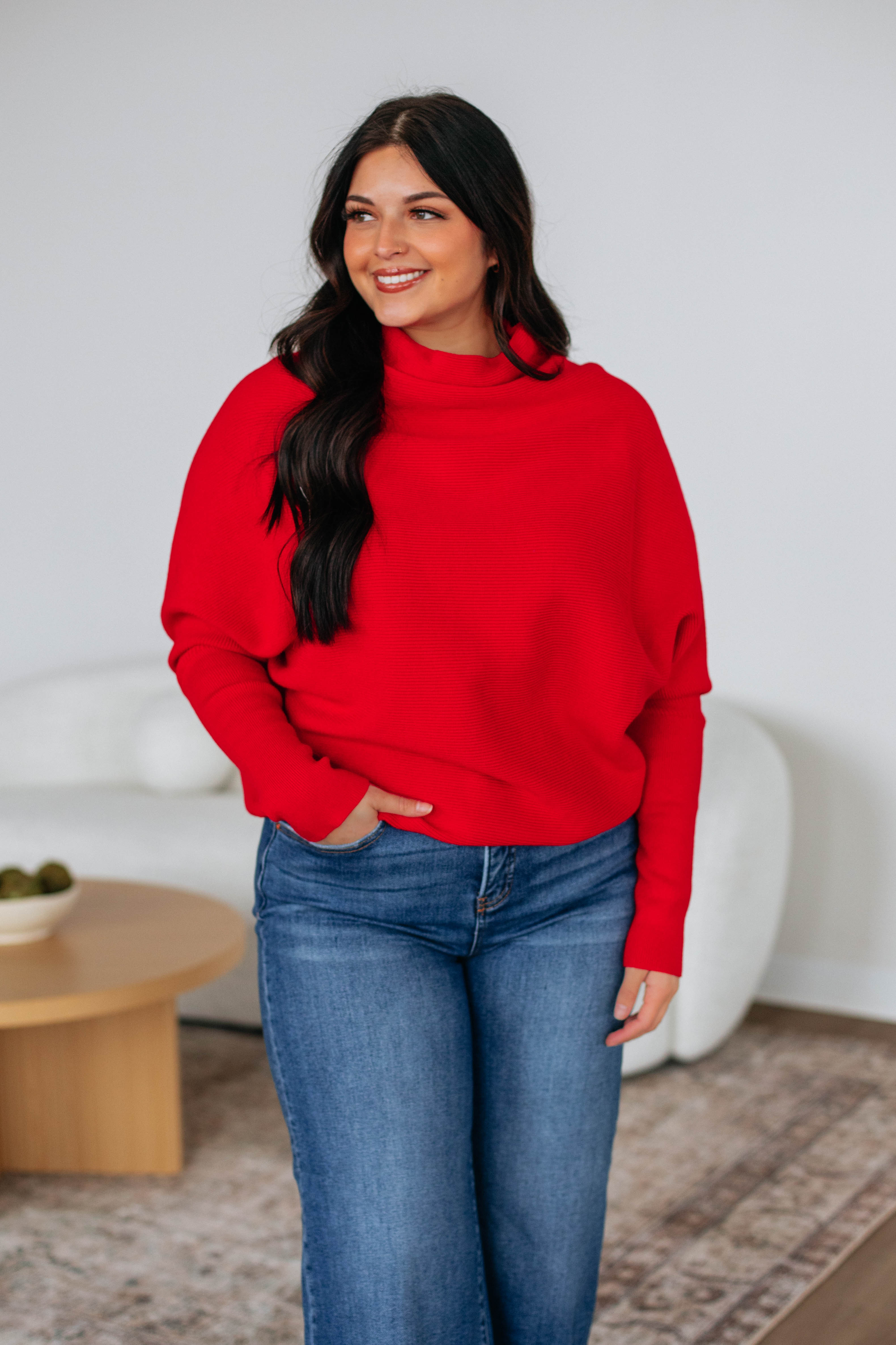 Gretchen Dolman Women's Ruby Knit Sweater - Soft & Stylish Pullover for Fall & Winter Fashion | Perfect for Casual Outings & Cozy Evenings