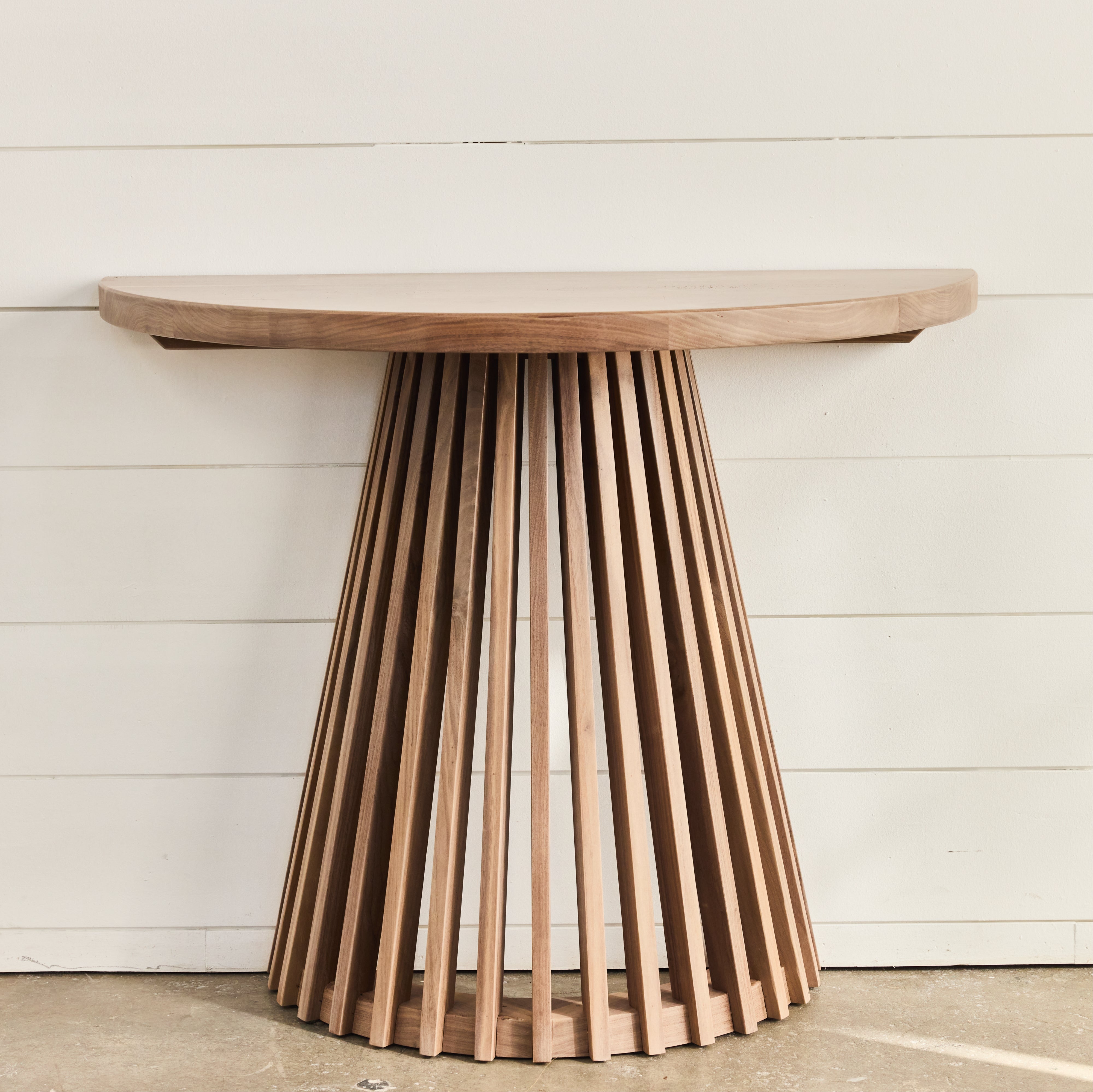 Sustainable Zero Waste Entryway Table - Eco-Friendly Wooden Console for Hallway & Foyer Organization | Perfect for Small Space Living & Minimalist Home Decor