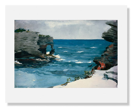 Winslow Homer Rocky Shore Bermuda Art Print - Vintage Coastal Wall Decor for Living Room, Office & Beach House