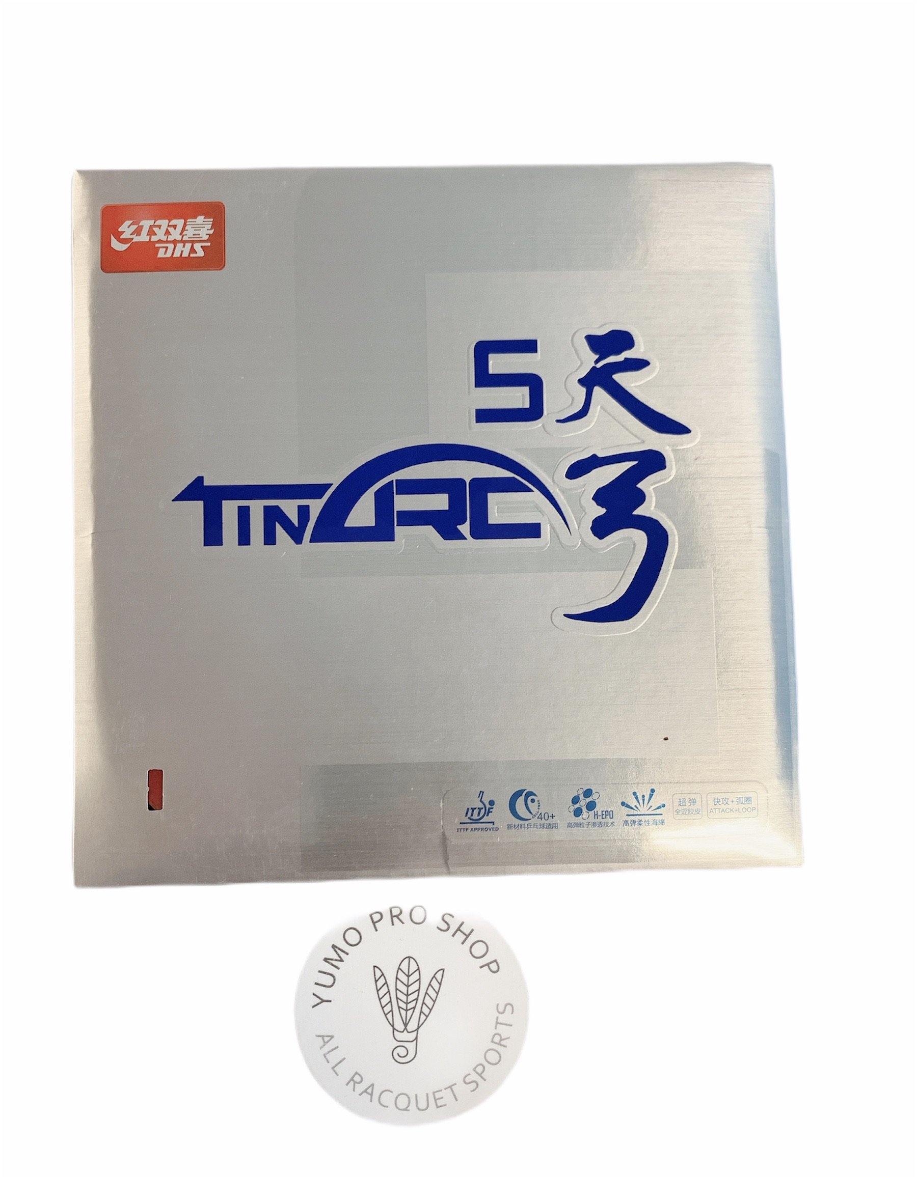 DHS Tin Arc 5 T.T Rubber Table Tennis Racket - Premium Pimpled Rubber for Spin & Speed - Perfect for Competitive Play & Training Sessions