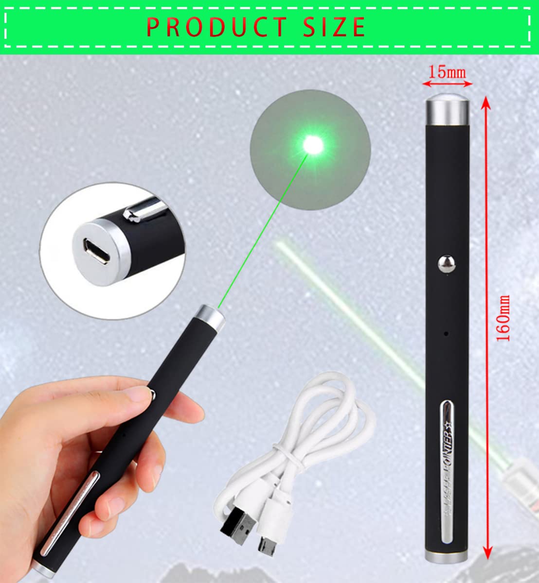 Wireless Whiteboard Presenter with USB - Remote Control Pointer for Teachers, Presenters & Sales Professionals | Perfect for Classroom Lectures, Business Meetings & Product Demonstrations