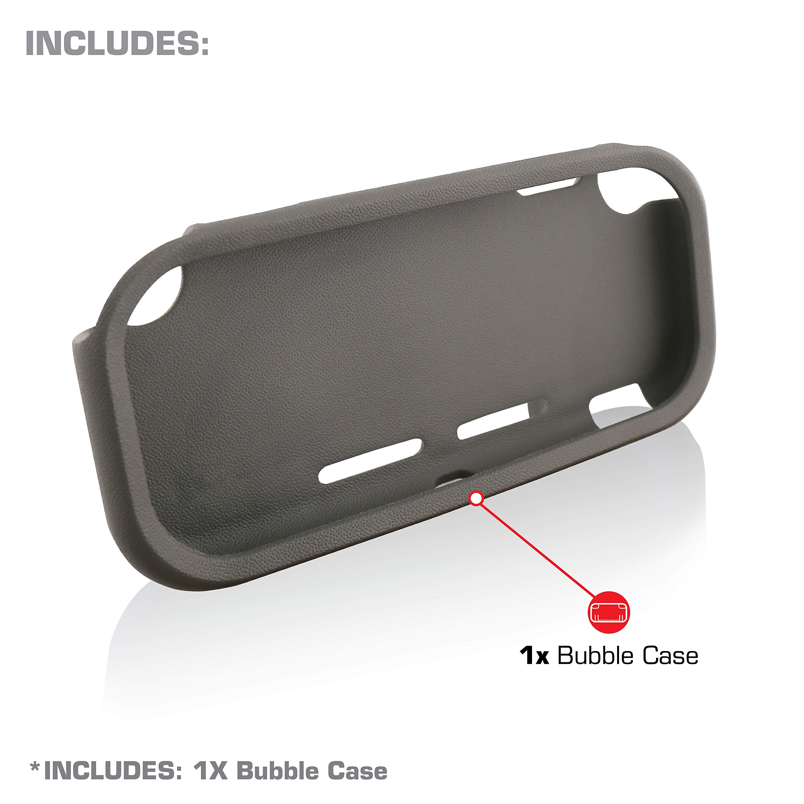 Nyko Bubble Case for Nintendo Switch Lite - Protective Cover with Shock Absorption, Anti-Slip Grip (Grey) | Perfect for Travel, Gaming on the Go & Everyday Protection