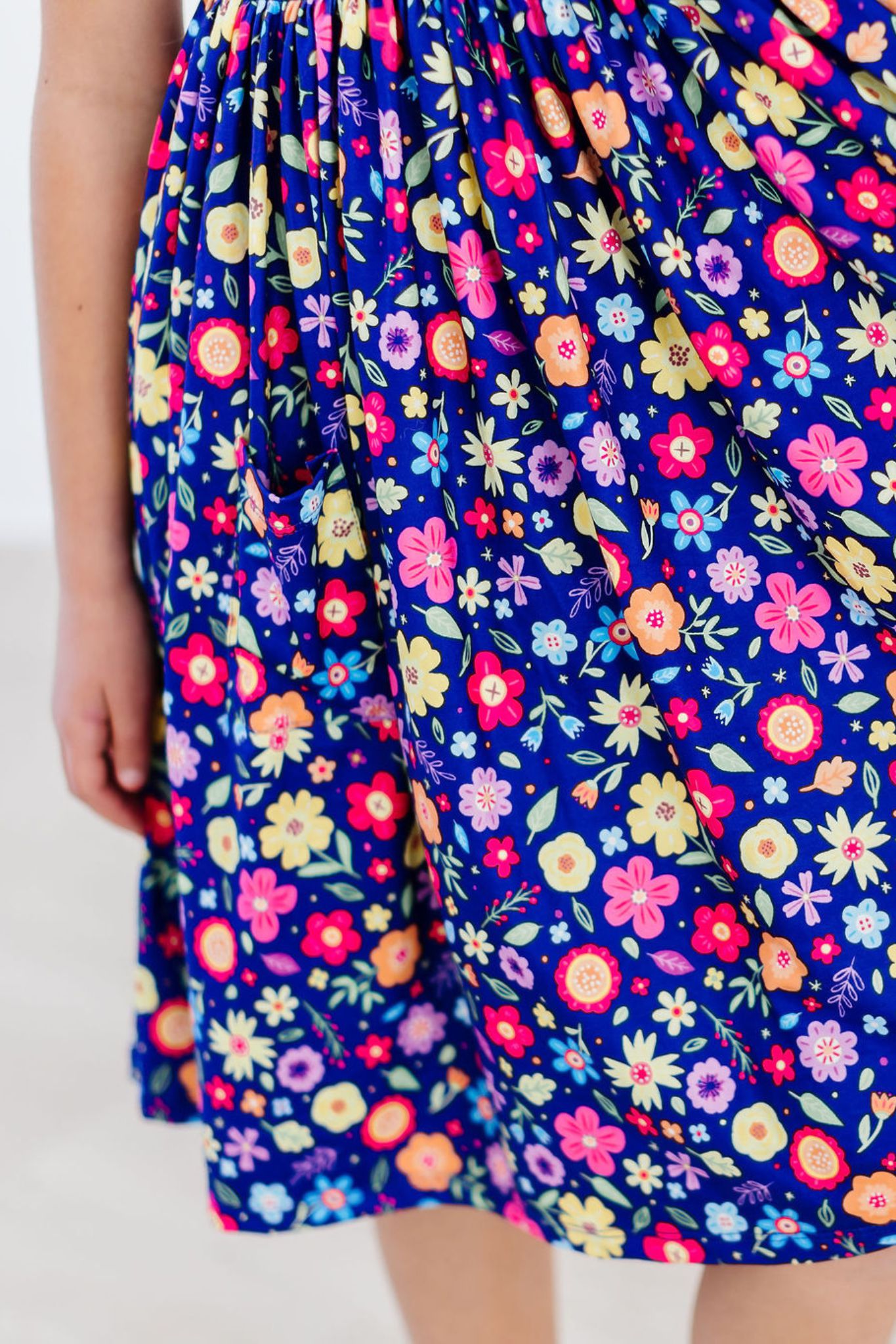 Pick a Posy Short Sleeve Pocket Twirl Dress - Floral Summer Dress for Girls, Perfect for Parties, Weddings & Outdoor Play