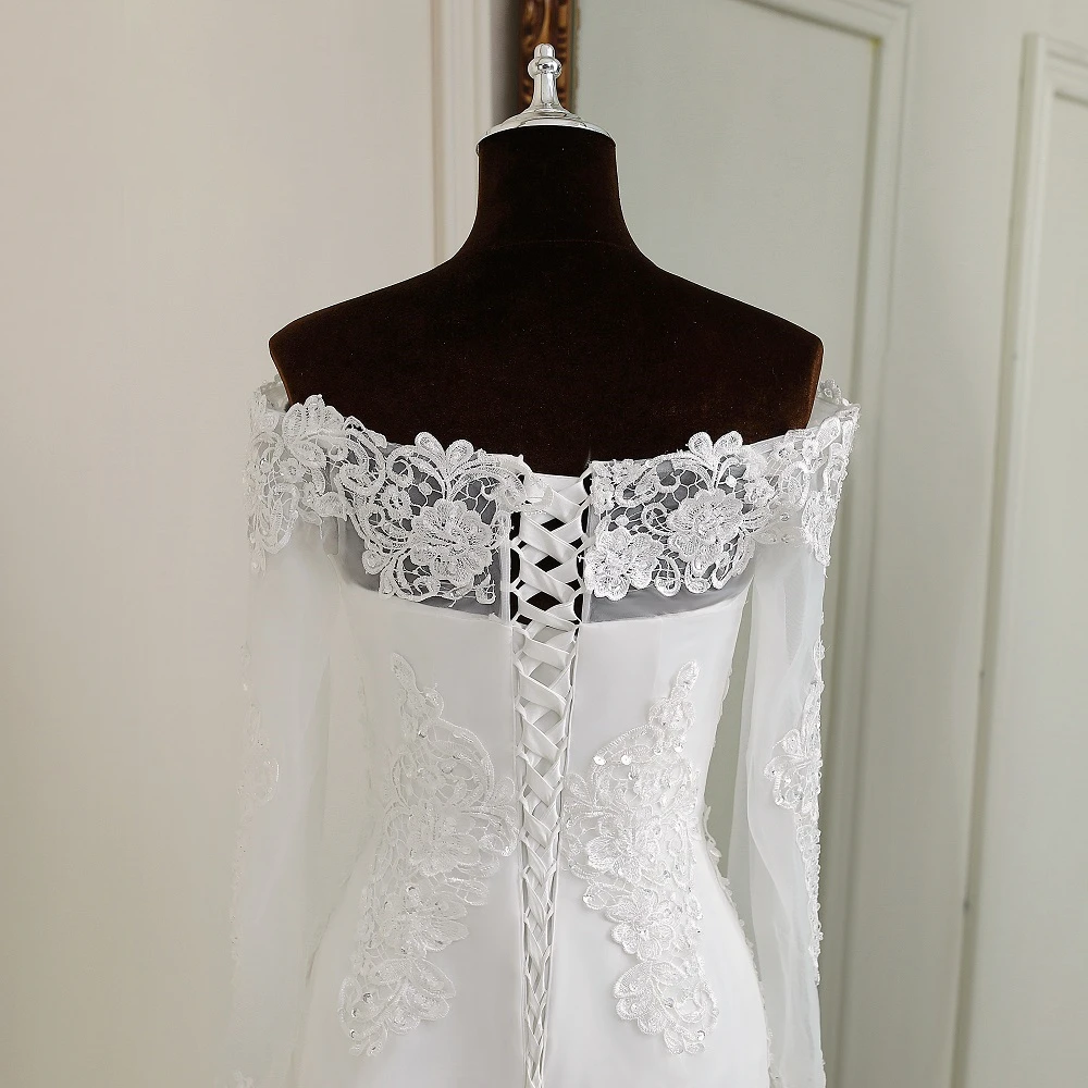 Elegant Long Sleeve Applique Mermaid Wedding Dress - Lace Bridal Gown for Beach, Church & Formal Weddings