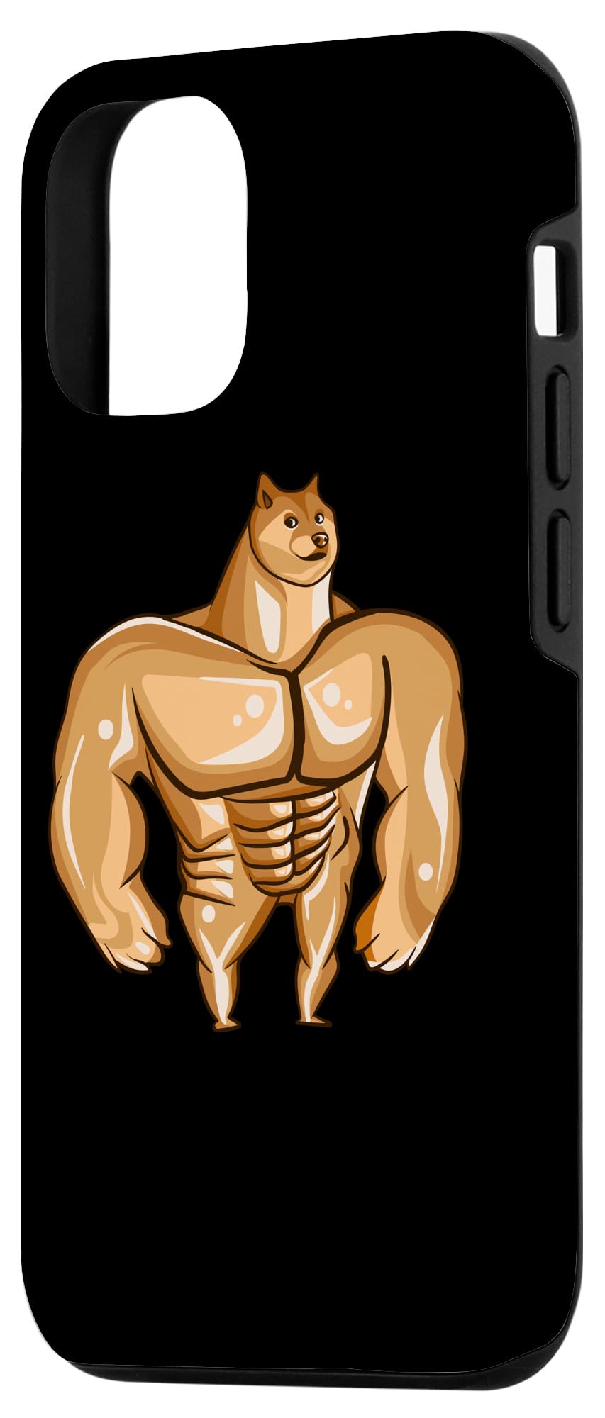 iPhone 12/12 Pro Case - Funny Swole Dog & Cheems Shiba Inu Ironic Meme Design | Protective Phone Cover for iPhone 12/12 Pro | Perfect Gift for Dog Lovers & Meme Enthusiasts | Use at Gym, Work or Daily Life