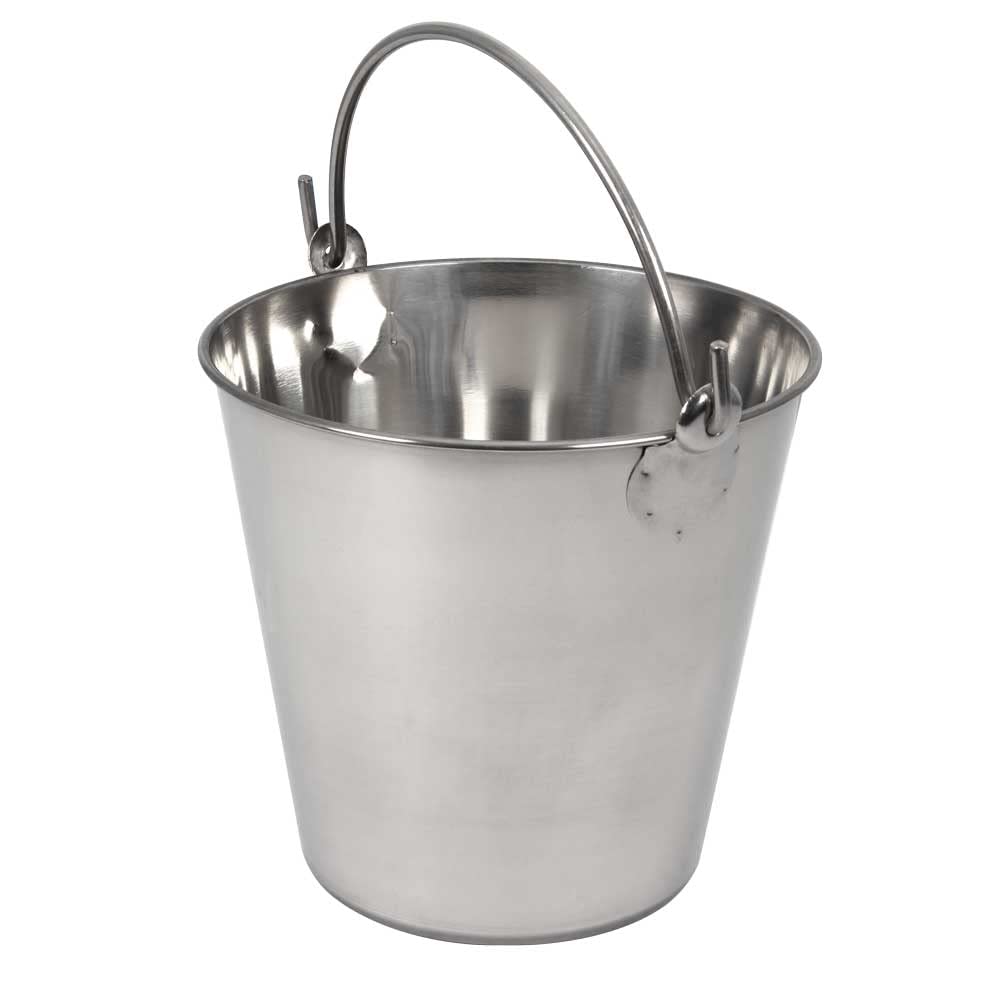 Lindy's 8-Quart Stainless Steel Bucket - Heavy Duty Seamless Metal Pail for Home & Commercial Use - Perfect for Carrying Water, Milk, Food Storage & Cleaning - Ideal for Kitchen, Farm, Restaurant & Outdoor Activities