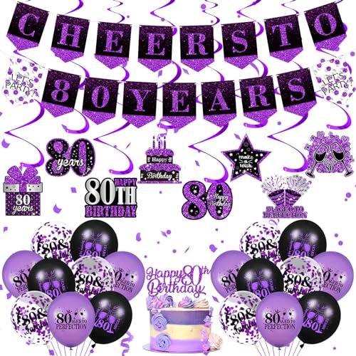 Purple Black 80th