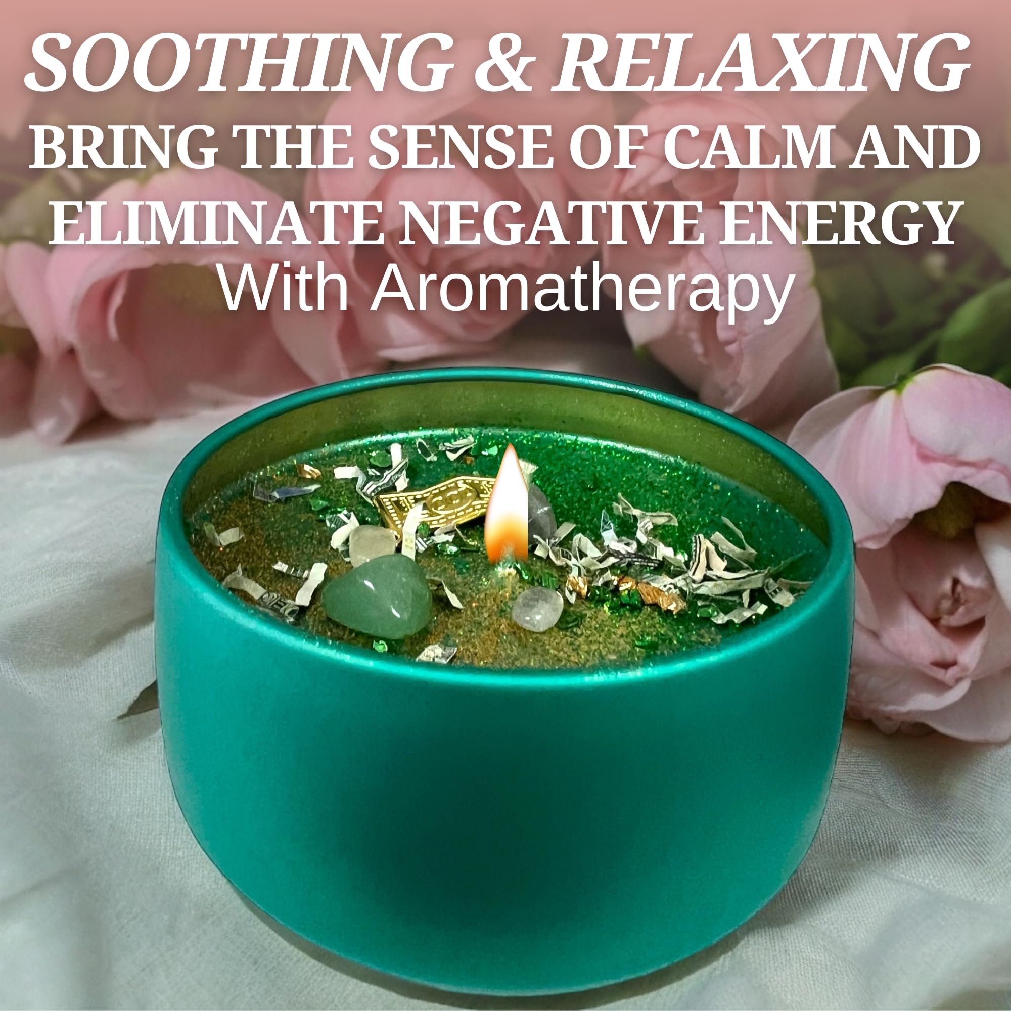 Green Money Spell Candle - 16oz Soy Wax Candle for Wealth, Prosperity & Abundance | Ritual Candle for Wiccan, Pagan & Hoodoo Practices | Home & Office Scented Candle for Financial Success & Manifestation | Perfect for Meditation, Altar Decor & Spiritual Cleansing