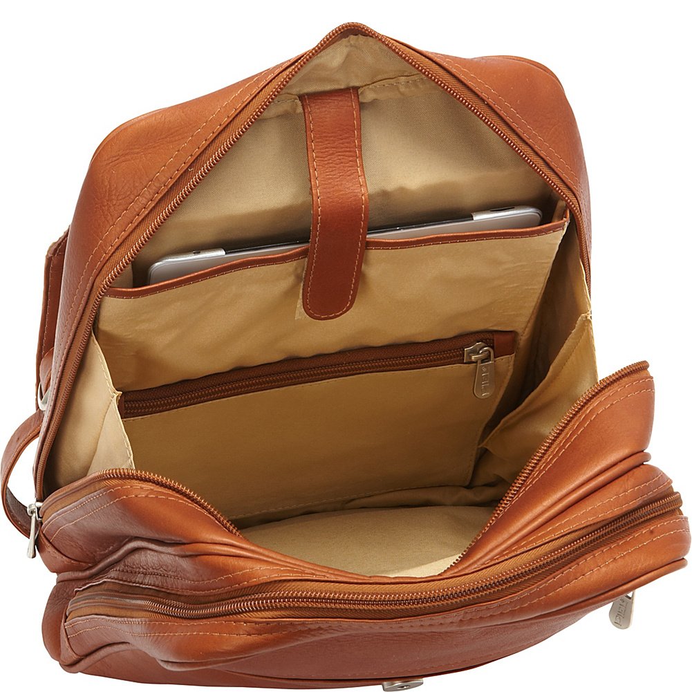 Flap-Over Tablet Backpack for Men & Women - Chocolate Brown Water-Resistant Laptop Bag with Multiple Pockets - Perfect for Work, School, Travel & Daily Commute