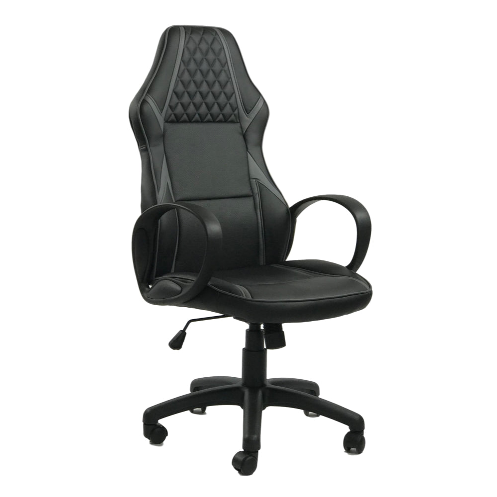 HAWK SERIES 1093 Ergonomic Gaming Chair - Black & Grey - Adjustable Height & Lumbar Support - Perfect for PC, Console & Office Gaming Setup