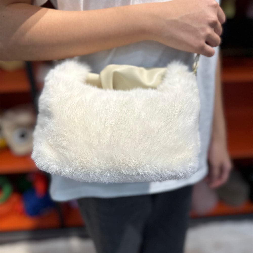 Stylish AG Collective Fluffy Women's Handbag - Trendy Soft Faux Fur Shoulder Bag for Women | Perfect for Parties, Date Nights & Winter Fashion Accessories
