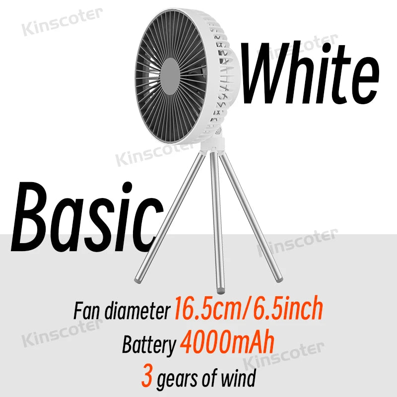 Portable Rechargeable USB Desktop Fan - Quiet Cooling for Home Office, Camping, Outdoor & Travel Use