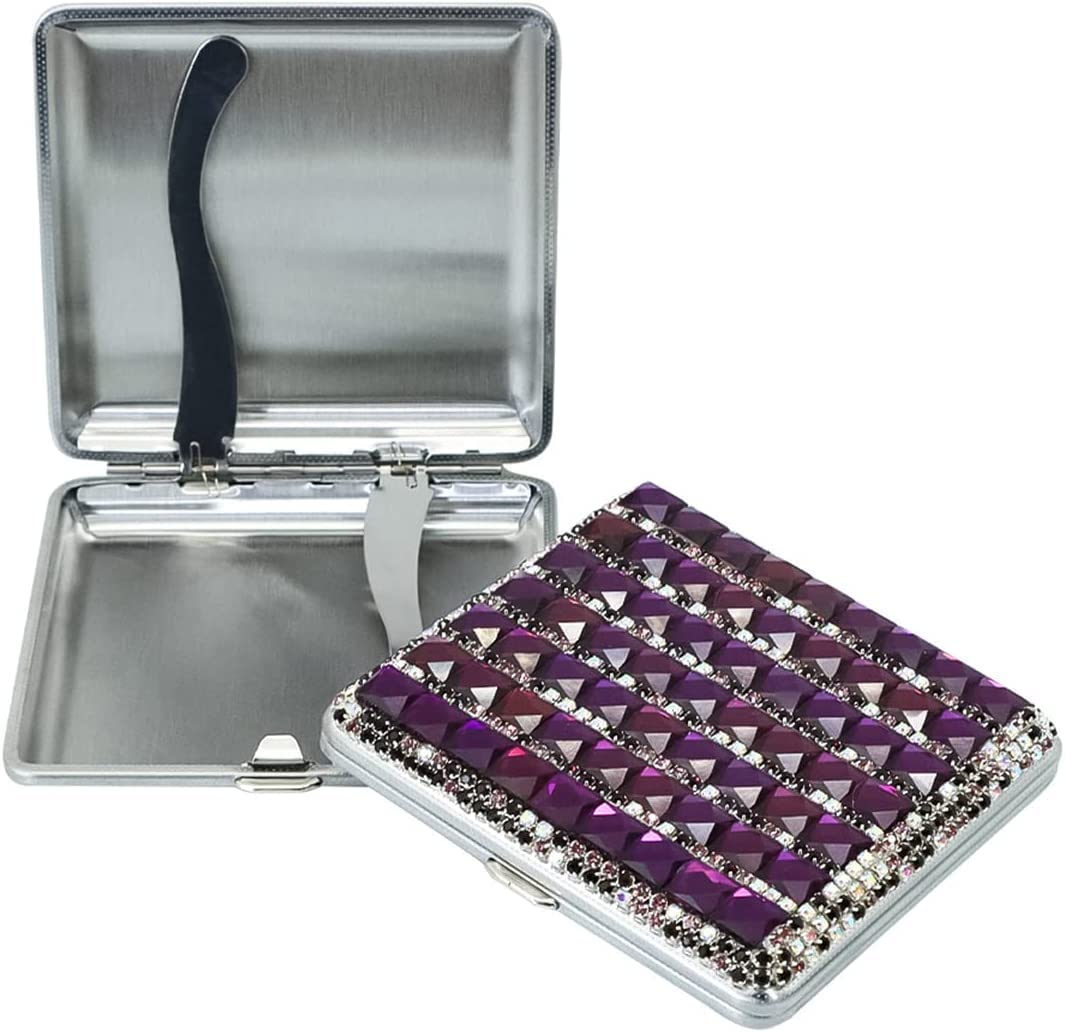 Elegant Synthetic Leather Cigarette Case for Women - Classic Design, Holds 16 Cigarettes - Perfect for Home, Travel & Night Out Accessories