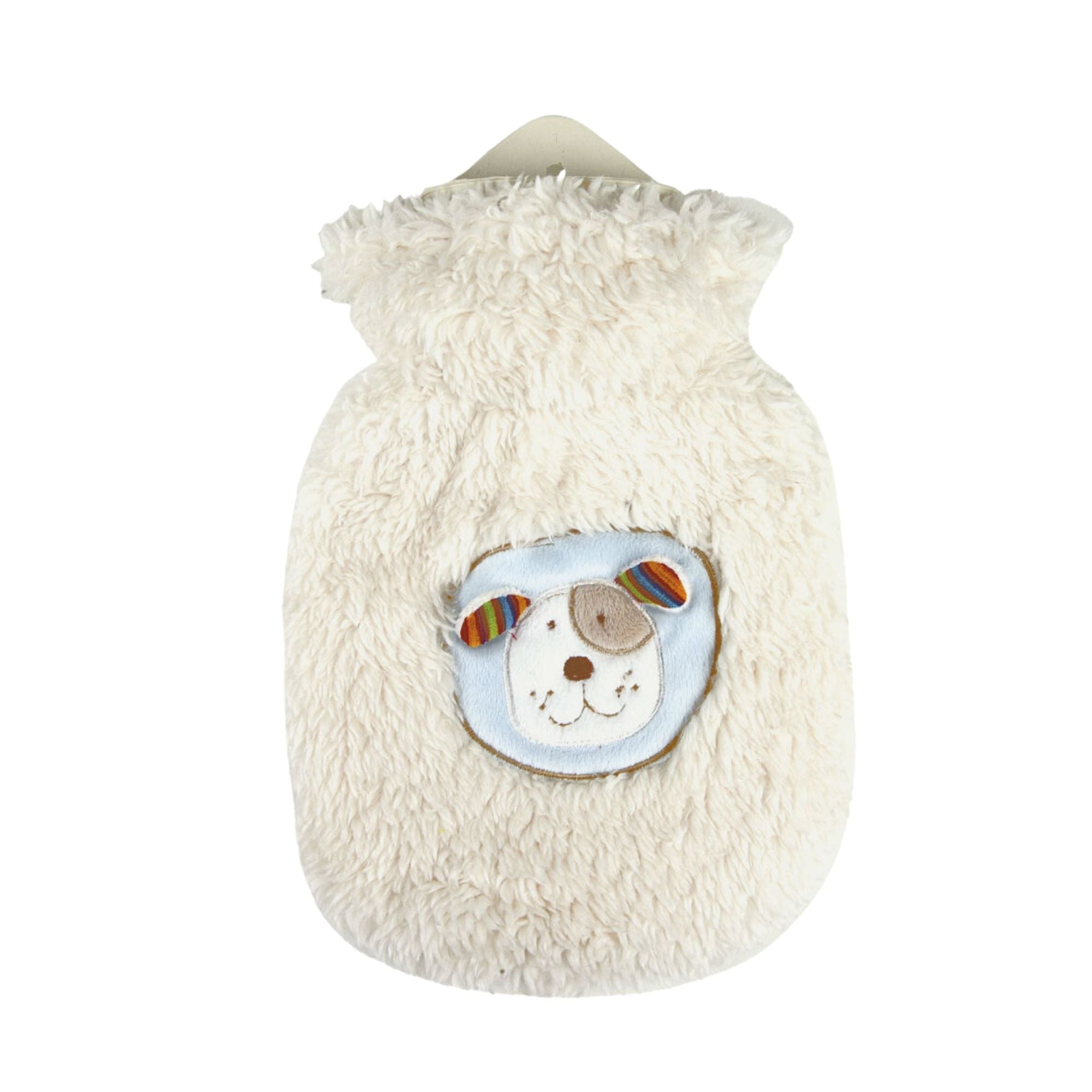0.8 Liter Sanger Hot Water Bottle with Soft Fluffy Dog Cover - Perfect for Winter Warmth, Pain Relief & Cozy Nights at Home