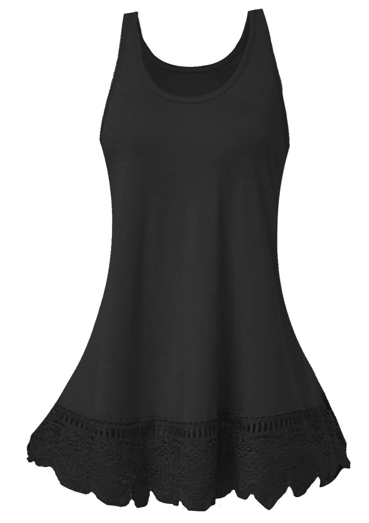 SepiMeli Plus Size Women's Swing Lace Flowy Tank Top - Breathable Summer Blouse for Casual Wear & Beach Outfits