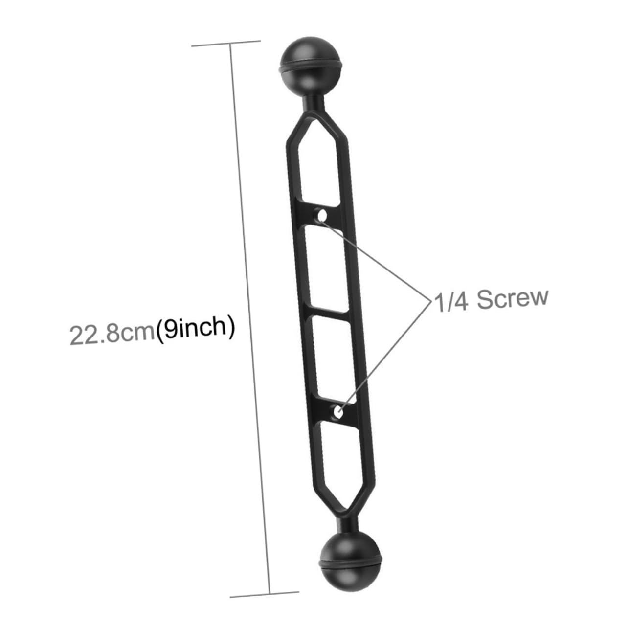 ARTIBETTER Dual Ball Arm 3-Pack - 9-in-1 Versatile Black Aluminum Alloy Extendable Light Stand with Ball Head for Photography, Videography & Studio Lighting - Perfect for YouTube, TikTok, Vlogging & Underwater Diving