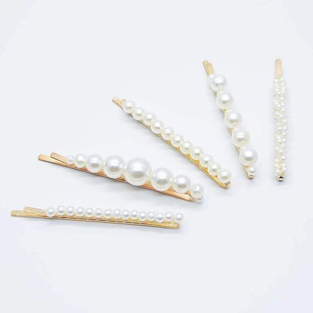 10Pcs Elegant Pearl Hair Clips for Women & Girls - Sweet Pearl Hair Pins, Barrettes & Slides - 10 Piece Assorted Hair Accessories Set for Weddings, Parties & Everyday Wear