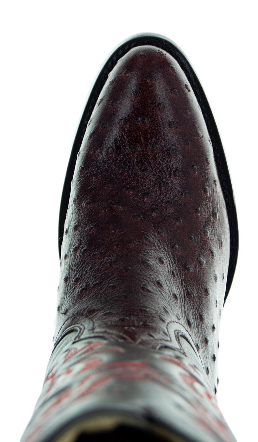 Soto Boots Men's Ostrich Print Cowboy Boots - Genuine Leather Western Boots for Men H7002 | Stylish Rodeo & Country Fashion Footwear for Casual Wear, Night Out and Western Events