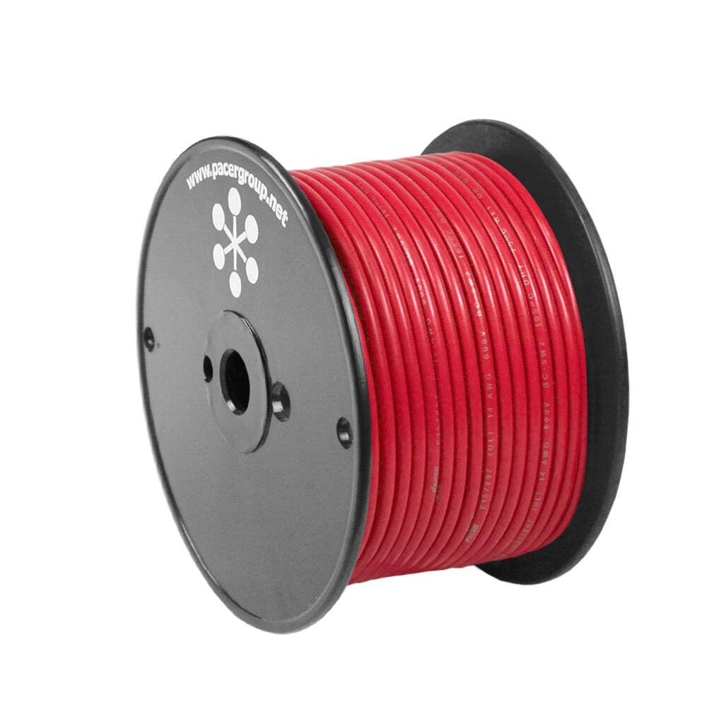 Pacer Red 16 AWG Primary Wire - 100 Feet Spool | Automotive Electrical Wiring for Cars, Trucks & Marine Applications